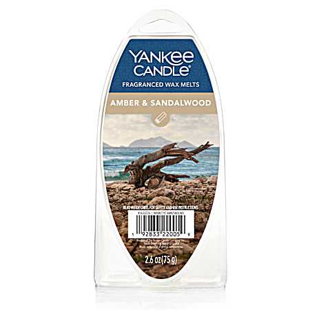 Amber & Sandalwood Fragranced Wax Melts 6 Ct