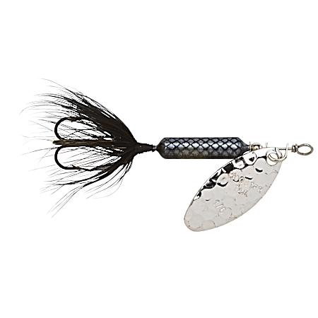 Rooster Tail - Hammered Silver Black