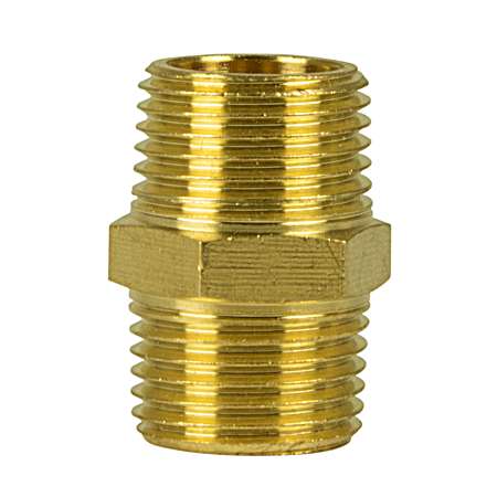 1/2 in. NPT Male x 1/2 in. NPT Male Hose Connector - Brass