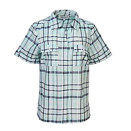 Women's Button Front Camp Short Sleeve Camp Shirt