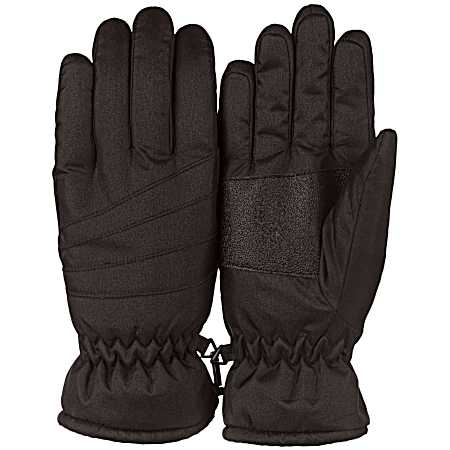 Women's Black Ski Gloves