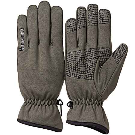 Men's Green Active Soft Stretch Gloves