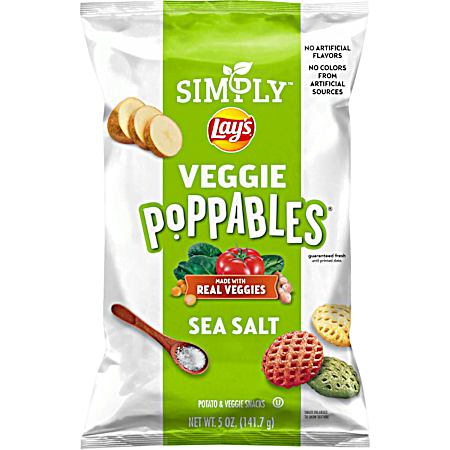 5 oz Veggie Poppables Sea Salt Potato & Veggie Snacks