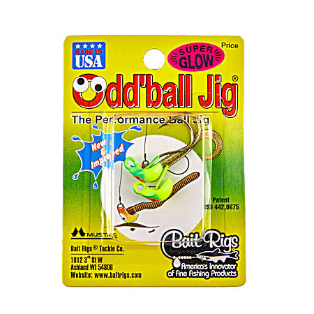 Odd' Ball Jig 2 Pk - Green/Chartreuse Glow