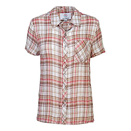 Women's Short Sleeve Button Front Shirt