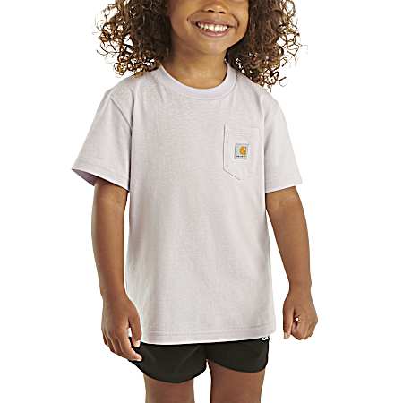 Toddlers' Orchid Petal Pocket Short Sleeve Shirt