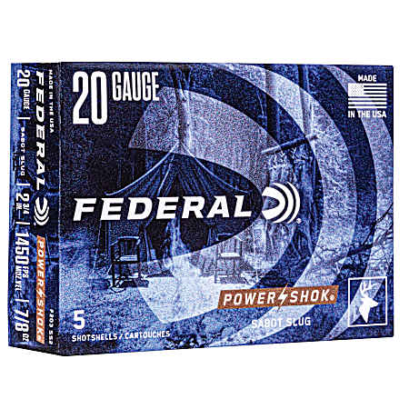 20 Gauge Power-Shok Sabot Slug 2-3/4'' Shotshells - 5 Rounds