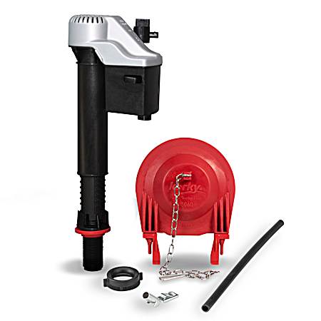 QuietFILL Platinum Toilet Fill Valve & Large 3 in Toilet Flapper Kit