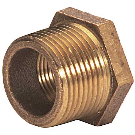 Brass HEX Bushing Coupling Lead Free