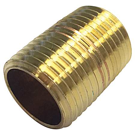 3/8 in MPT Brass Nipple 4 in L