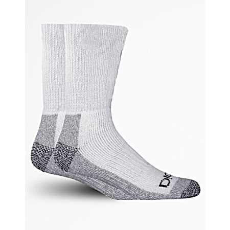 Men's Steel Toe Protector White Crew Socks