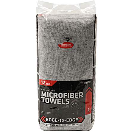 Grab-N-Dry Microfiber Towels - 12 Pk