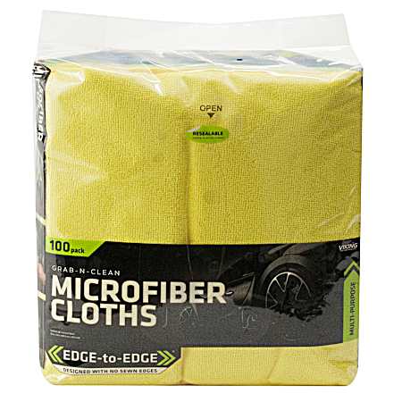 Grab-N-Clean Microfiber Cloths - 100 Pk