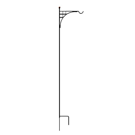 Modern Farmhouse 84 in. Matte Black Shepherd Hook