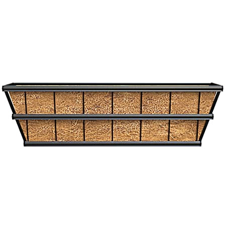 Modern Farmhouse 30 in. Matte Black Deck & Window Box Planter