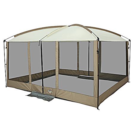 13 ft. x 11 ft. Brown & Ivory Magnetic Screen House