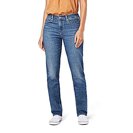 Women's Mid-Rise Straight Denim Jeans