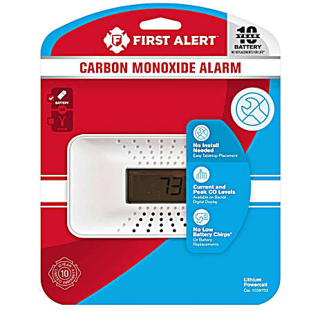 10-Year Battery Operated 3V Electrochemical Multi-Function Carbon Monoxide Alarm