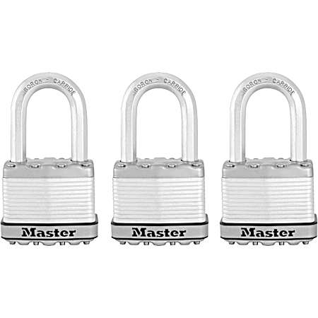 2 in Wide Magnum Laminated Steel Padlock -3 Pk Keyed Alike