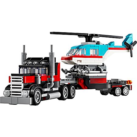 Creator Flatbed Truck w/ Helicopter 31146