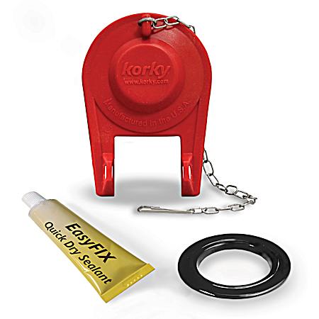 2 in Universal Flush Valve Repair Kit w/ Adjustable Flapper