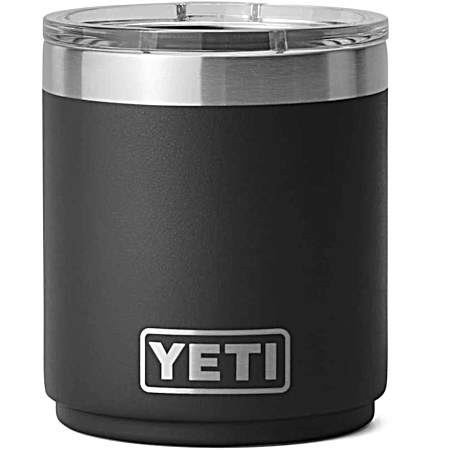Rambler Lowball 10 oz Black Tumbler w/MagSlider Lid
