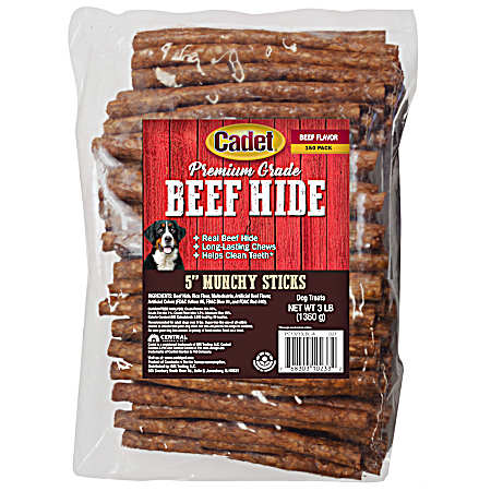 5 in Beef Flavor Munchy Sticks Dog Treats - 150 Pk