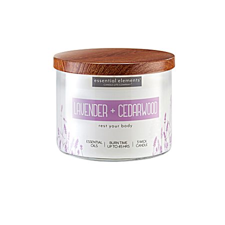 14.75 Oz Lavender & Cedarwood 3 Wick Jar Candle