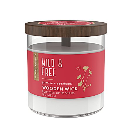 16 oz Wild & Free Wooden-Wick Jar Candle