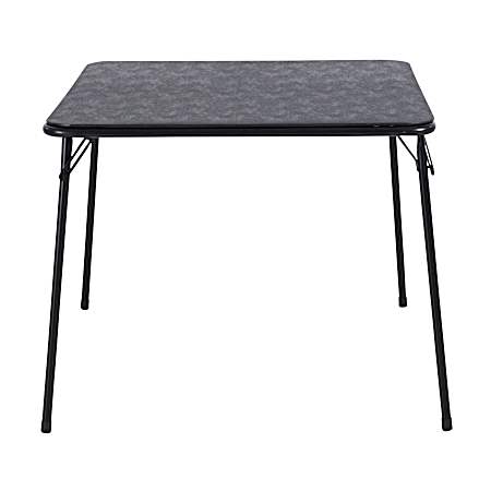 34 in Vinyl Pad Card Table - Black
