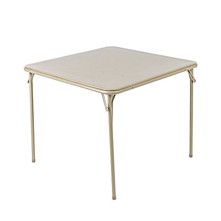 34 in Vinyl Pad Card Table - Tan