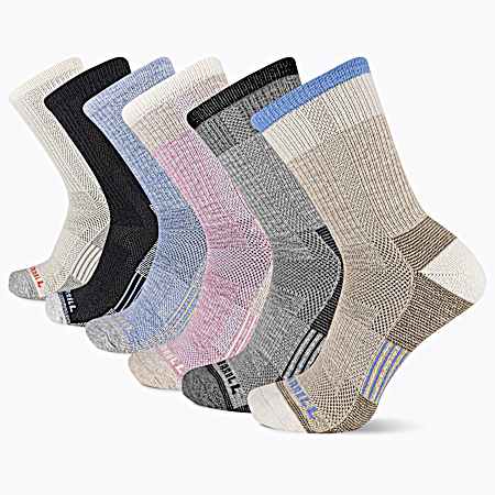 Men's Recycled Cushion Crew Socks - 6 Pk