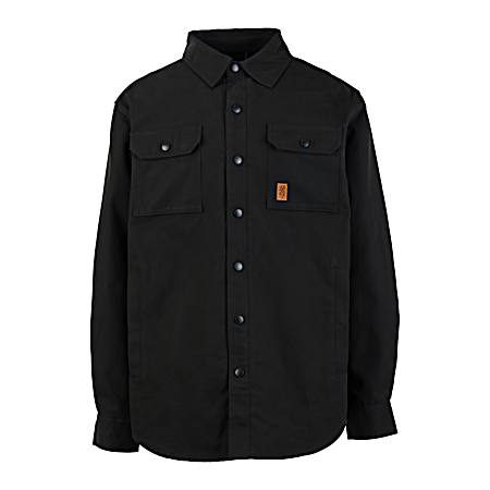 Men's Long Sleeve Button Front Shirt Jacket