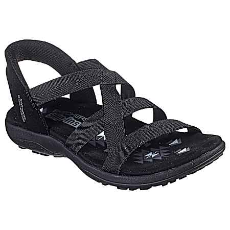 Women's Black Reggae Slim Slip-In Sandals