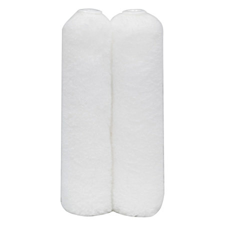 6in. x 1/2 in. Nap White Woven Mini Roller - 2 Pk.