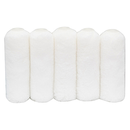 4 in. x 3/8 in. White Woven Mini Rollers Refills - 5 Pk.