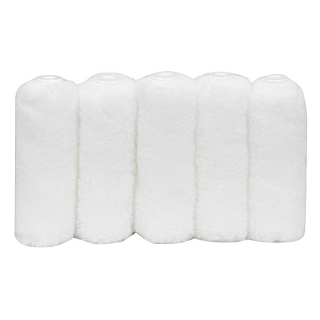 4 in. x 1/2 in. White Woven Mini Rollers - 5 Pk.