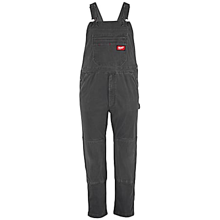 Men's Gray FREEFLEX Unlined Canvas Bib Overalls