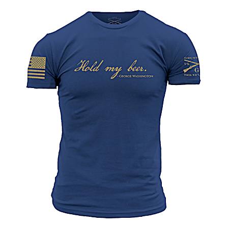 Men's Blue Hold My Beer Short Sleeve Shirt