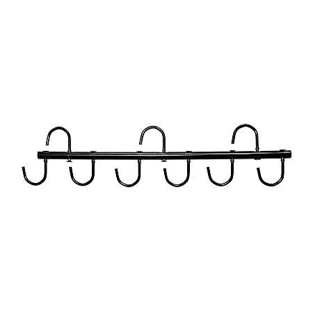 Black Nine Swivel Hook Steel Tack Rack