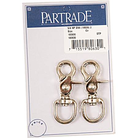 2 ct 5/8 in Nickel Plated Trigger Snap