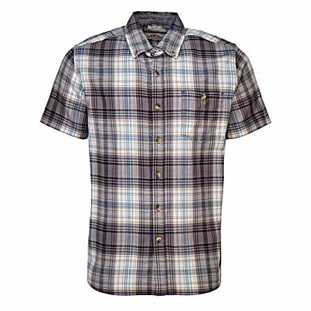 Men's Bayside Short Sleeve Button Down Woven Shirt