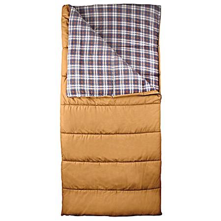 Oakwood Brown Duck & Brown Duck Plaid Sleeping Bag