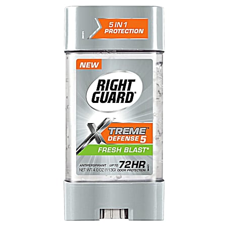4 oz Men's Xtreme Defense Antiperspirant Deodorant Gel - Fresh Blast 