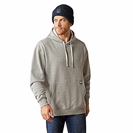 Men's Heather Grey Workman Moto Eagle Hoodie