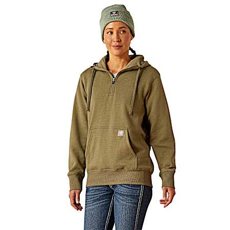 Women's Deep Lichen Heather Skill Set 1/2 Zip Hoodie