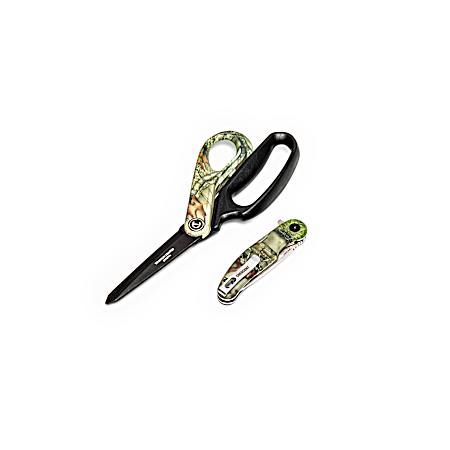 2 Pc Camo Pocket Knife and Shear Set