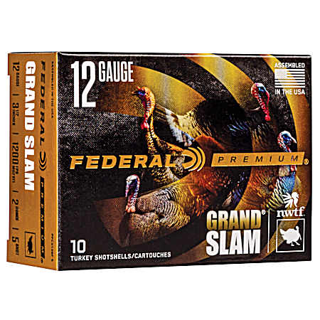 12 Gauge Grand Slam Turkey 3'' 5 Shot Shotshells - 10 Rounds