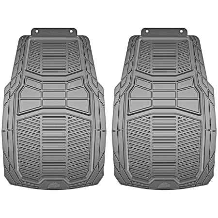 2 pc Armor All Heavy-Duty Rubber Truck/SUV Front Floor Mats - Gray