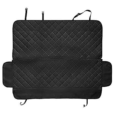 Quilted Rear Seat Pet Protector - Black